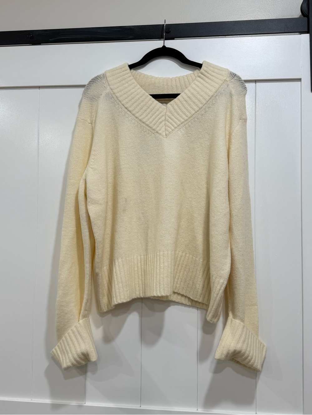 a new day Ivory V-Neck Cozy Knit Sweater